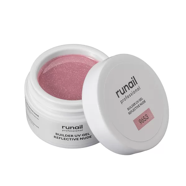 Runail, Моделирующий УФ-гель светоотражающий BUILDER UV GEL REFLECTIVE NUDE, 15г №9653